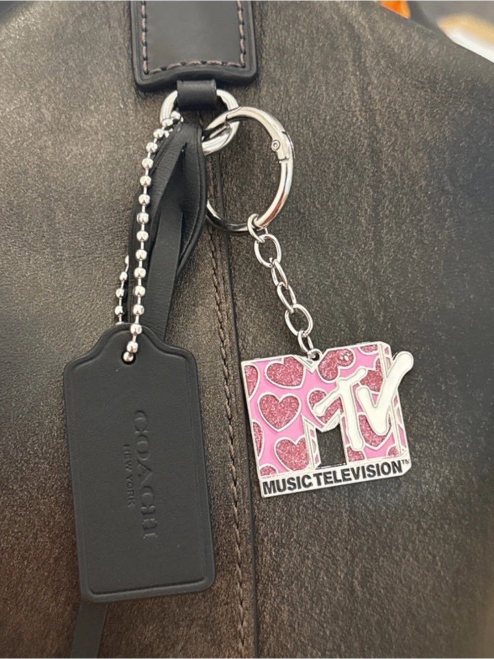 Pink MTV Purse Charm- New